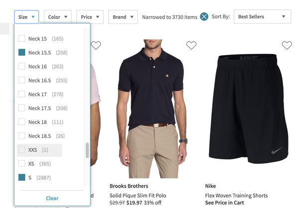 nordstrom rack sizes
