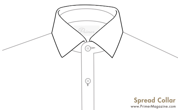 spread collar shirt