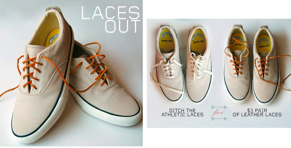 laces canvas sneakers with leather laces