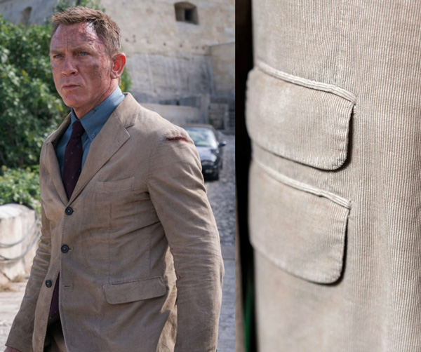 no time to die tan corduory suit