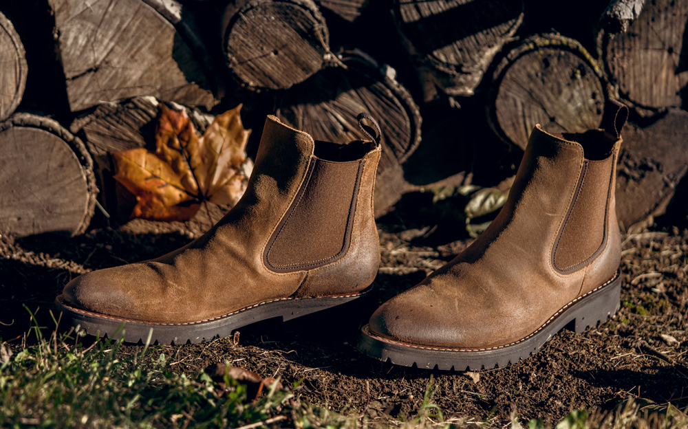 chunky brown chelsea boots
