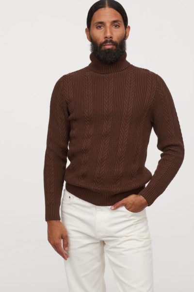 cable knit turtleneck hm
