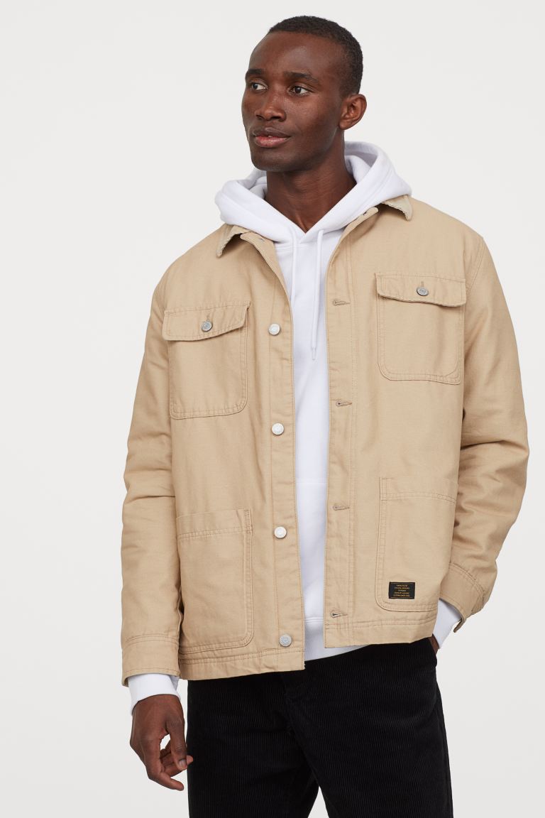 corduroy collared jacket hm