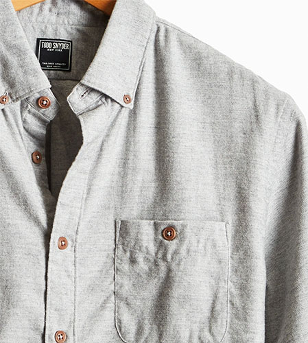 todd snyder twill shirt high low
