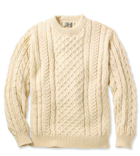 llbean fisherman sweater high low