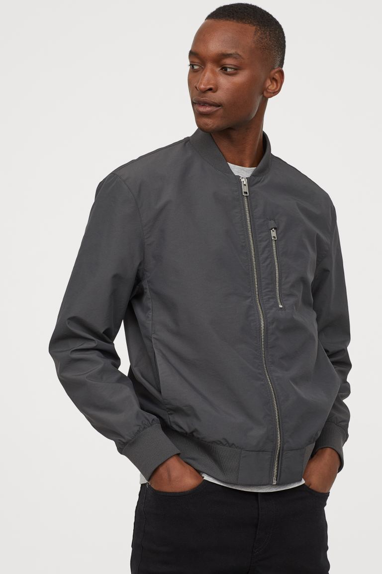 nylon blend bomber jacket hm