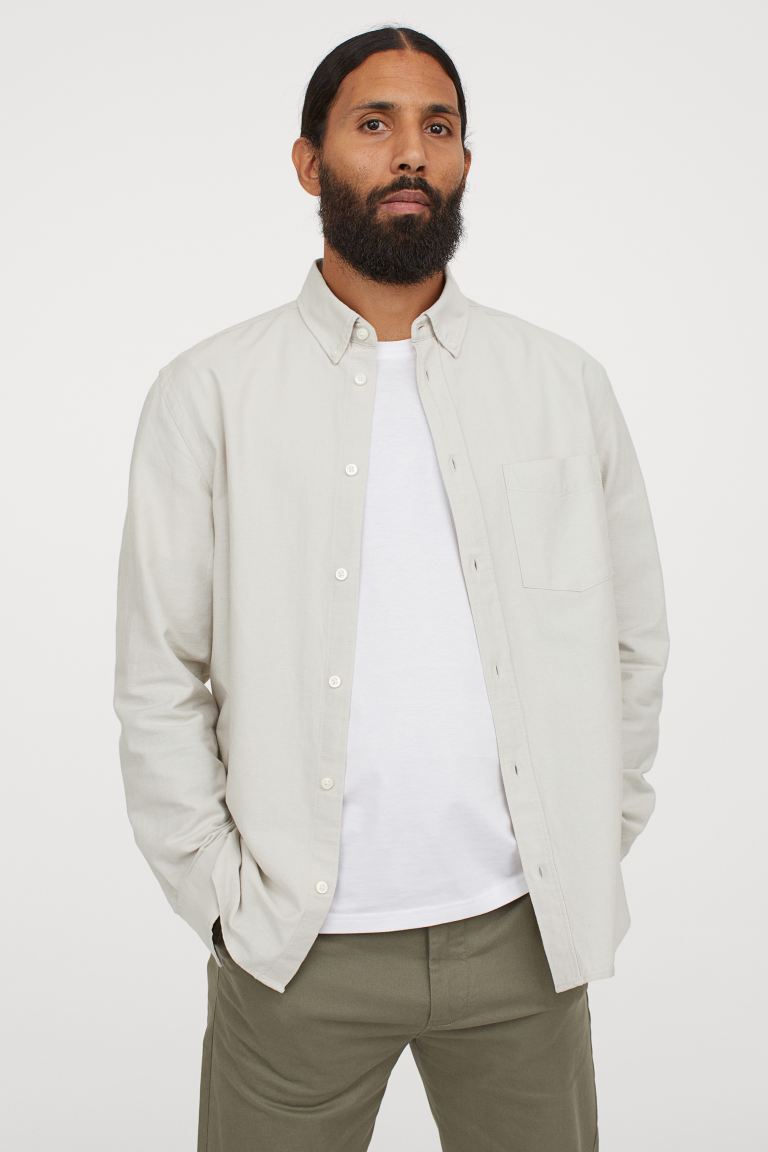 regular fit oxford shirt hm