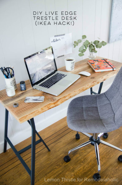 trestle desk ikea hack
