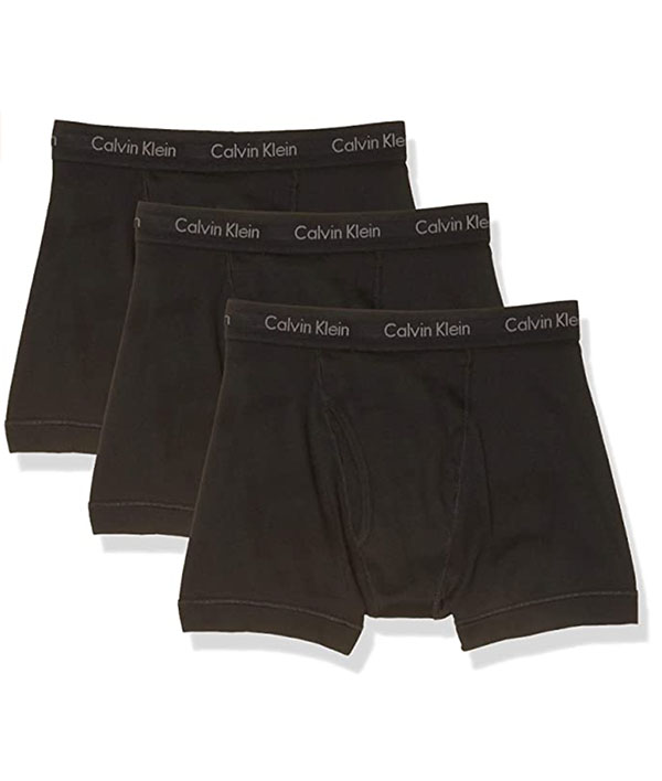 Calvin Klein men's black boxer briefs set of 3