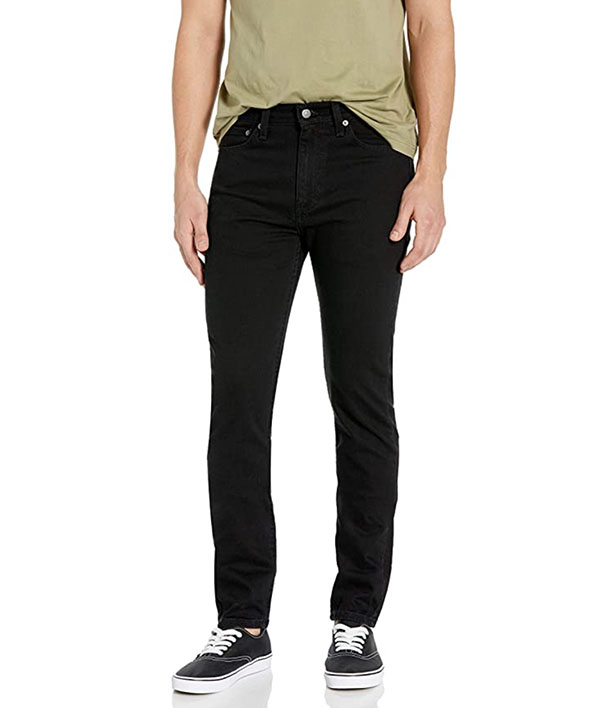 Levi's men's skinny fit jeans in black