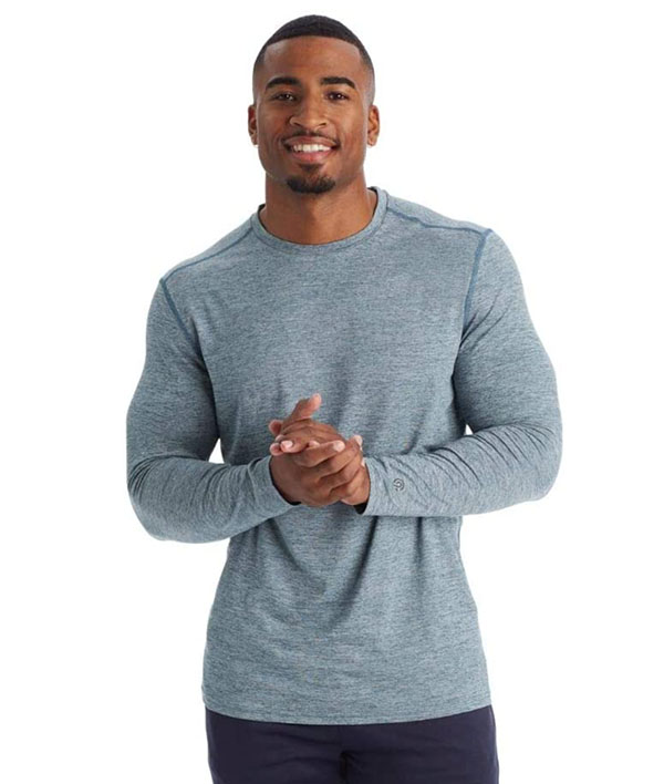 Champion brand men's long sleeve grey tee