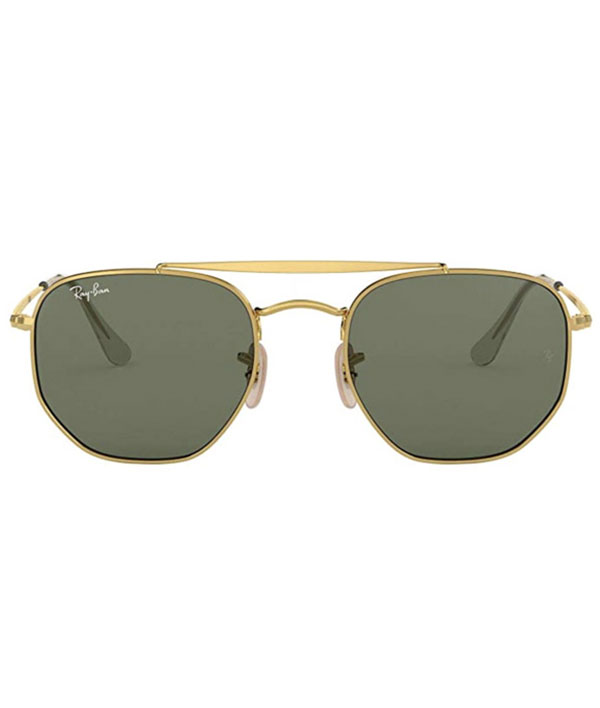square sunglasses with gold frame from Ray Ban