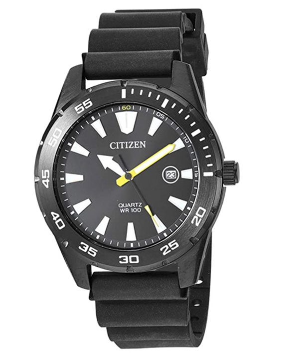 Citizen men's casual watch with black strap