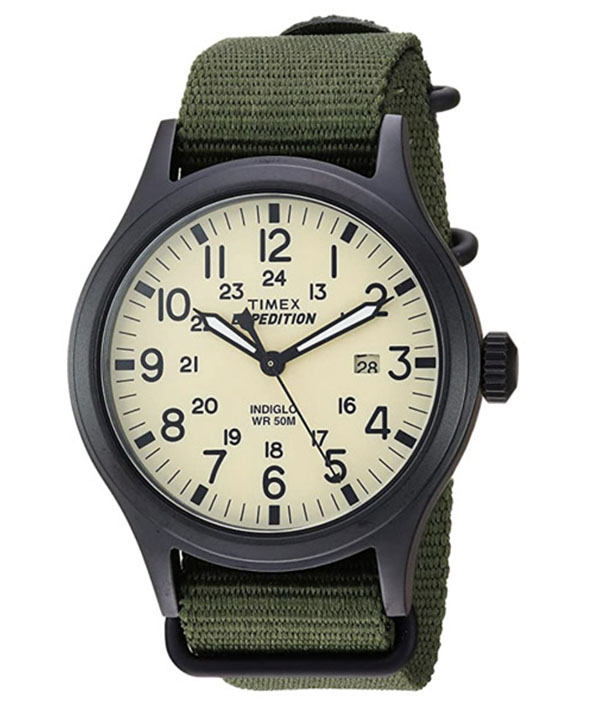 Timex men's expedition scout watch with green strap