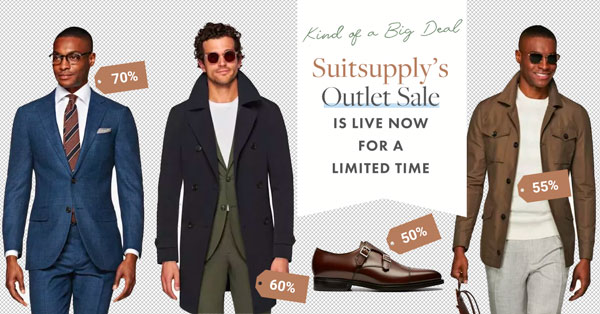 First Dibs: Suitsupply Outlet Sale Now Live for a Limited Time – Suits, Outerwear, Sweaters, Shoes