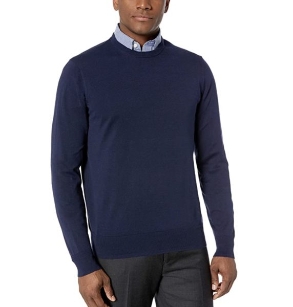 man wearing a supima cotton style sweater from