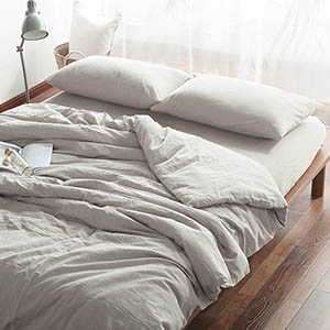 Eikei Washed Cotton Chambray Bedding Set