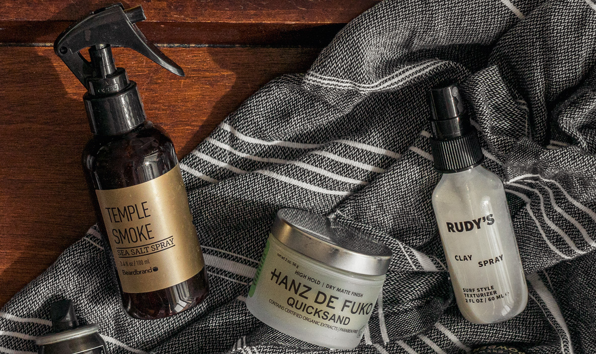 beardbrand sea salt spray hanz de fuko quicksand rudys clay spray