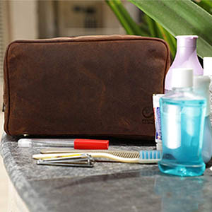 leather dopp kit