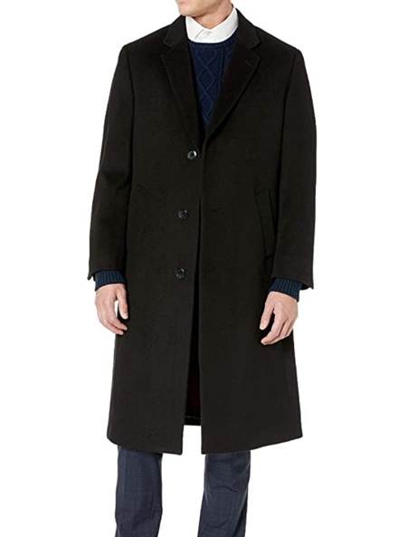 Adam-Baker-Men's-Single-Breasted-Luxury-Wool-Full-Length-Topcoat image of a black full length topcoat