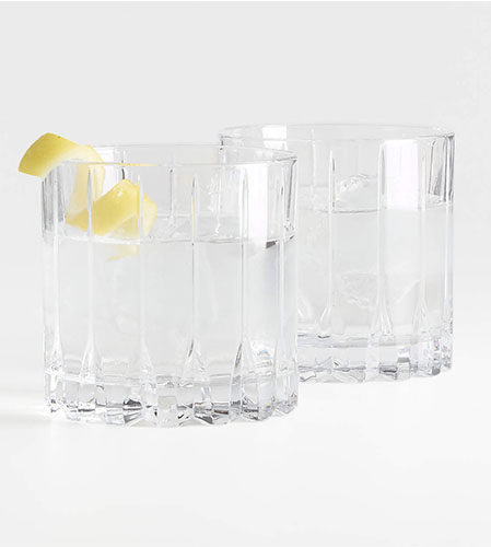 set of two rocks glasses from crate and barrel
