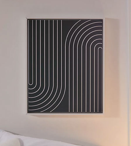 curve line canvas art print from urban outfitters