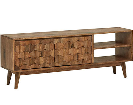 wood media console from amazon