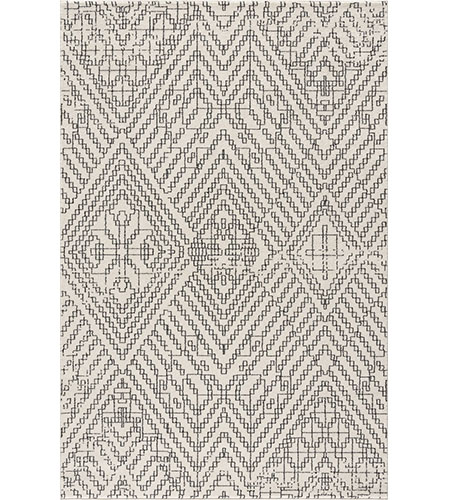black and white print area rug from poly and bark