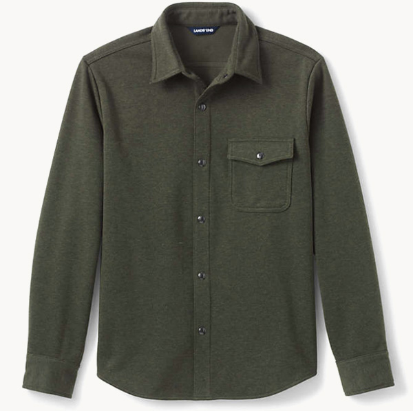 lands end fleece shirt jacket