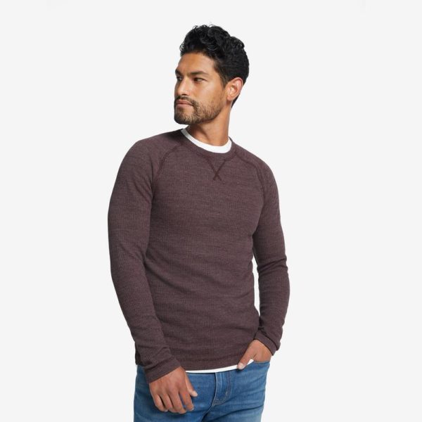 brown thermal crew shirt for men from american giant