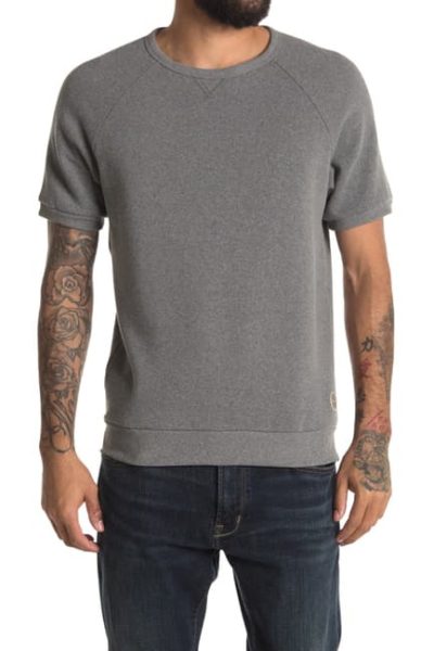 grey crewneck shirt for men