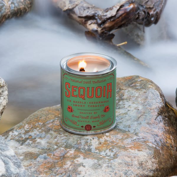 image of a candle in a tin can