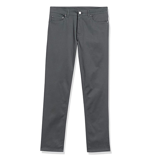 cheap gray stretch pants