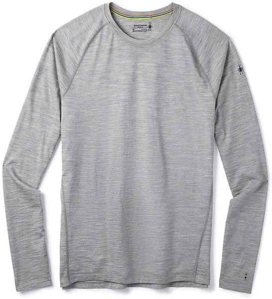 grey long sleeve merino wool shirt