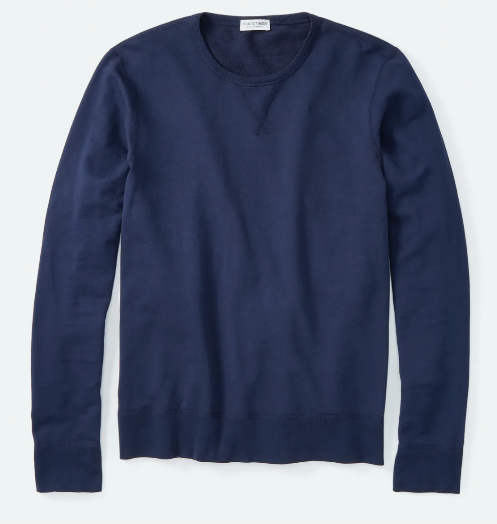 flint-and-tinder flint and tinder blue sweatshirt