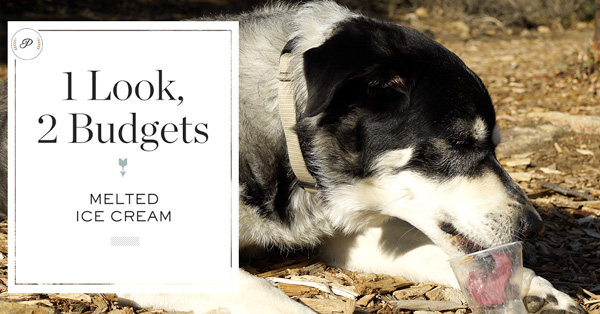 1 look 2 budgets melted ice cream