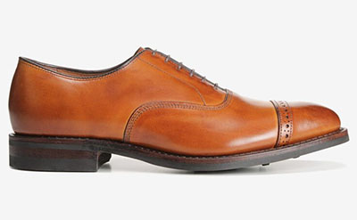 allen edmonds cap toe oxford shoe with rubber sole