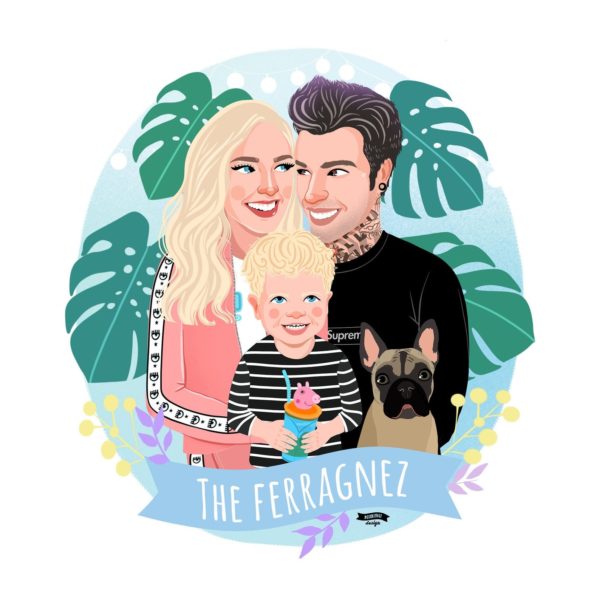 custom family portrait illustration art