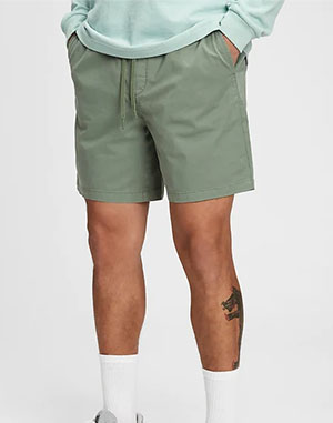 green mens shorts from gap