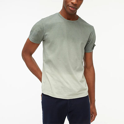 ombre dyed short sleeve shirt