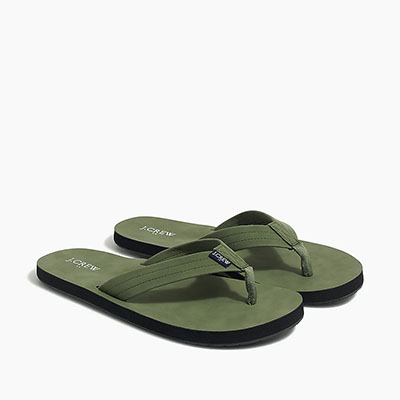 green flip flops