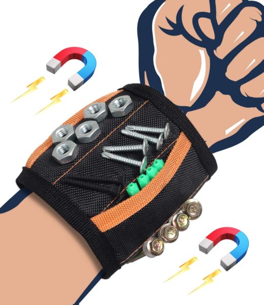 magnetic wristband for tools