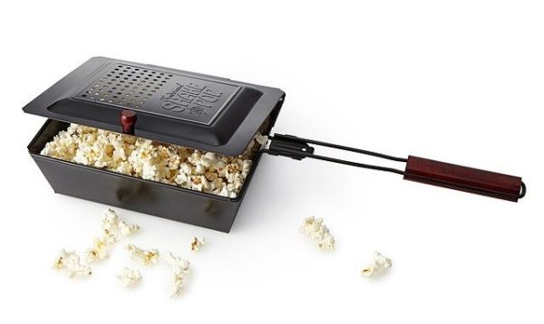 outdoor campfire or grill popcorn maker