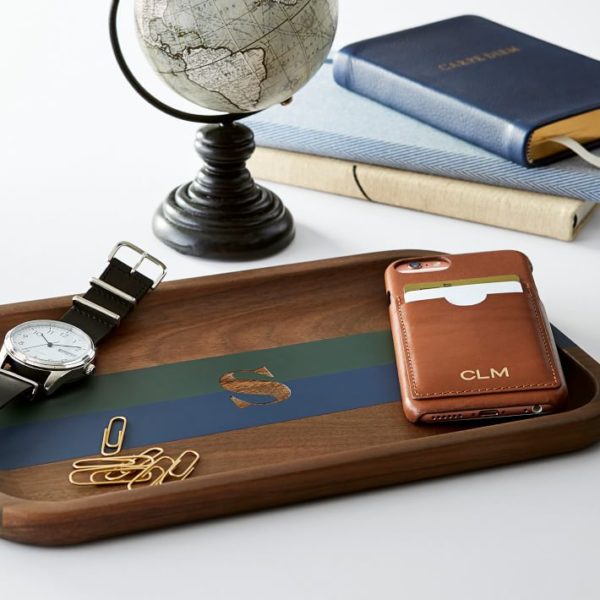 walnut valet tray