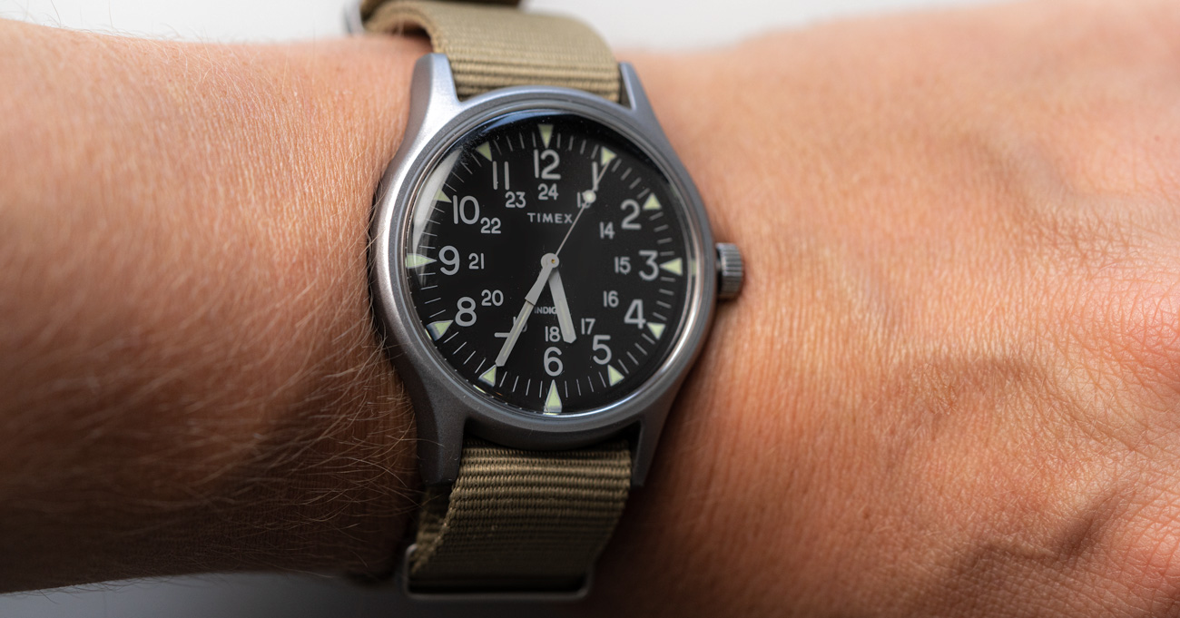 Timex MK1 on wrist size- Best Watches Under $200