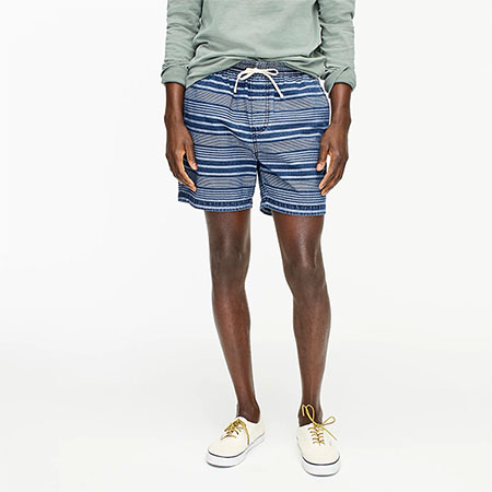 blue strip dock shorts