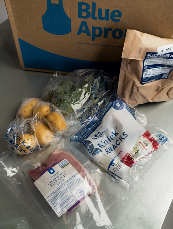 blue apron packaged ingredients