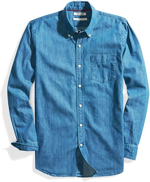 denim button down shirt from goodthreads