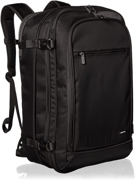 black travel carry on back pack