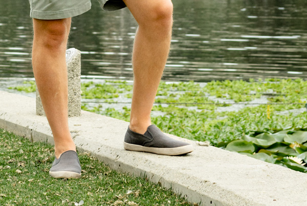 slip on canvas sneakers in summer